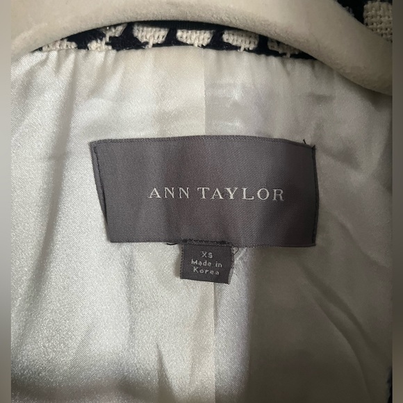 Ann Taylor Houndstooth Style B&W Business Career Jacket Blazer - Picture 3 of 10